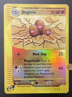Pokemon TCG Dugtrio Reverse Holo Card 44/165 Expedition Base Set NM - Image 1
