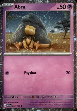 Abra - (Cosmos Holo) Holo Promo Miscellaneous Cards & Products 063/165 NM - Image 1