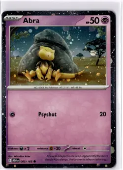 Abra - (Cosmos Holo) Promo Miscellaneous Cards & Products 063/165 NM - Image 1