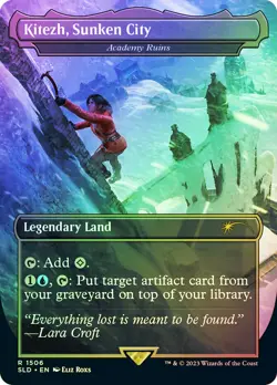 MTG FOIL Academy Ruins Kitezh Sunken City Tomb Raider Secret Lair Borderless - - Image 1