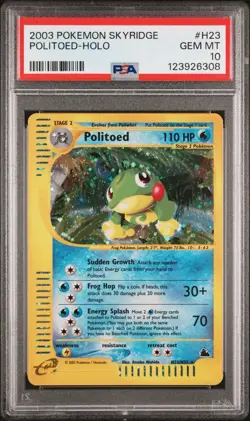 2003 POKEMON SKYRIDGE #H23 POLITOED-HOLO PSA 10 - - Image 2