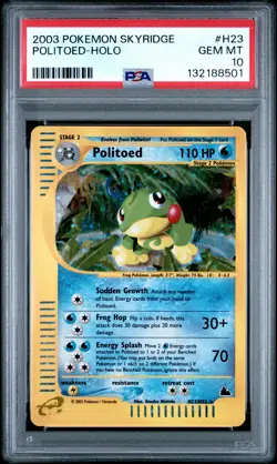 2003 POKEMON SKYRIDGE #H23 POLITOED-HOLO PSA 10 - Image 1
