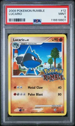 Lucario 12/16 Rumble Promo 2009 Pokemon PSA 9 - Image 1