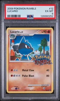 2009 POKEMON RUMBLE #12 LUCARIO PSA 6 - Image 1