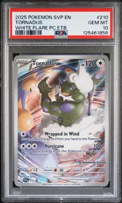 Tornadus White Flare Pokemon Center ETB Promo SVP EN 210 PSA 10 - Image 1
