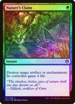 Nature's Claim FOIL Iconic Masters NM Green Common MAGIC MTG CARD ABUGames - Image 1