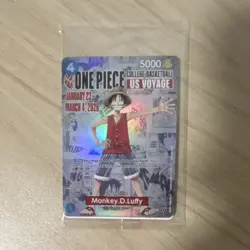 🔥RARE One Piece Monkey D. Luffy US Voyage College Basketball Promo Card Sealed - Image 1