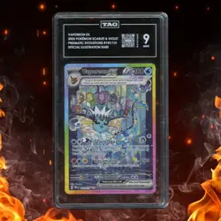 Pokemon Prismatic Evolutions VAPOREON EX 149/131 Special Illustration Rare TAG 9 - Image 1