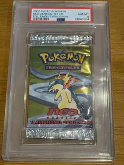 PSA 8 1st Edition Neo Genesis Typhlosion Art Graded Booster Pack Pokemon - Image 1