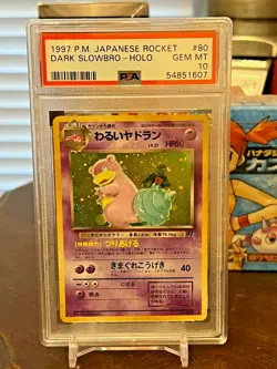 1997 Pokemon Japanese Rocket Dark Slowbro #80 Holo PSA 10 - GEM MINT! - Image 1