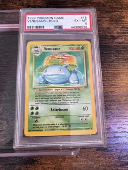 1999 POKEMON TCG BASE SET UNLIMITED #15 VENUSAUR-HOLO PSA 6 Graded. Ships Free! - Image 1