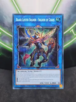 Yugioh Black Luster Soldier - Soldier of Chaos BLC1-EN002 Secret Rare NM - Image 1