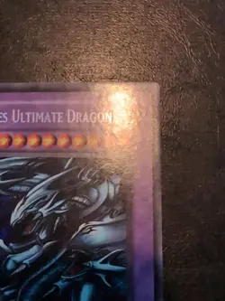 Yu-Gi-Oh SECRET RARE BLUE-EYES ULTIMATE DRAGON RP01-EN000 1996 COPYRIGHT VLP - Image 4