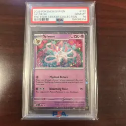 2025 POKEMON SVP EN-SV BLACK STAR PROMO #172 SYLVEON PSA 10 - Image 1