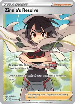 Zinnia's Resolve - 203/203 - Pokemon Evolving Skies Sword Shield Full Art NM - Image 1