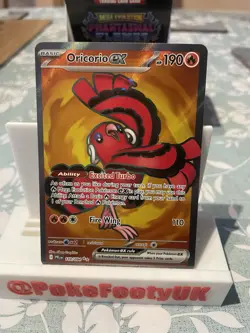 Oricorio EX 110/094 Me02: Phantasmal Flames Holo Near Mint Condition Pokemon TCG - Image 1