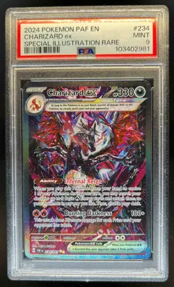 2024 Pokemon SV Paldean Fates PAF EN Charizard ex #234/091 PSA 9 - Image 1