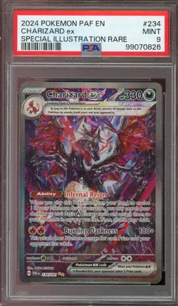 2024 Pokemon SV Paldean Fates PAF EN Charizard ex #234/091 PSA 9 Mint - Image 1