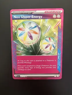 Neo Upper Energy - SV05: Temporal Forces (TEF)162/162 ACE SPEC Rare Pokemon TCG - Image 1