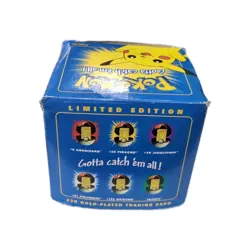 Pokemon Card Pikachu 23K Gold Plated 1999 Burger King in Box With Ball. - Image 2