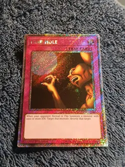 Yugioh Trap Hole - RA03-EN085 - Platinum Secret Rare - NM - Image 2