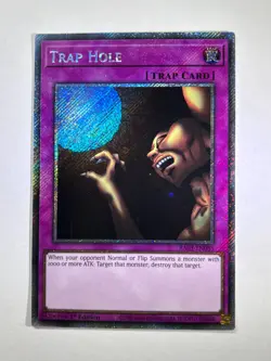 Trap Hole RA03-EN085 Platinum Secret Rare 1st Edition YuGiOh Card NM - Image 1