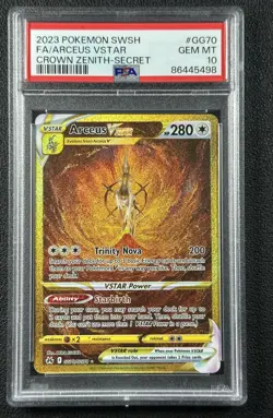 ARCEUS VSTAR PSA 10 2023 POKEMON SWSH CROWN ZENITH #GG70/GG70 FA SECRET RARE 498 - Image 1