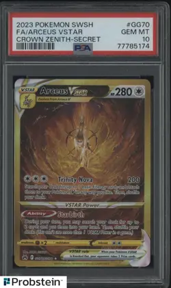 2023 POKEMON SWSH CROWN ZENITH, ARCEUS VSTAR FULL ART #GG70 PSA GEM MINT 10 - Image 1
