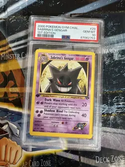 2000 Pokemon Gym Challenge 1st Edition #29 Sabrina's Gengar PSA 10 GEM MINT - Image 1