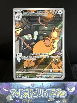 Pokemon Card Team Rocket's Raticate 202/182 Destined Rivals Illustration Rare NM - Image 1