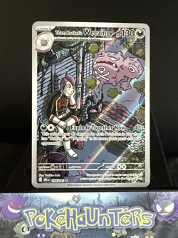 Pokemon Card Team Rocket's Weezing 199/182 Destined Rivals Illustration Rare NM - Image 1