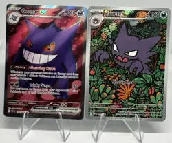 Pokemon 2 Card Lot Gengar ex 193/162 Temporal Forces Haunter IR Black Star Promo - Image 1