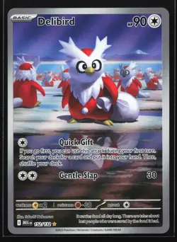 Delibird 152/132 ME01: Mega Evolution Illustration Rare Pokemon Card - Image 1