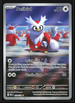 Delibird 152/132 ME01: Mega Evolution Illustration Rare Pokemon Card - Image 1