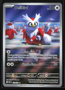 Delibird 152/132 ME01: Mega Evolution Illustration Rare Pokemon Card - Image 1