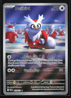 Delibird 152/132 ME01: Mega Evolution Illustration Rare Pokemon Card - Image 1