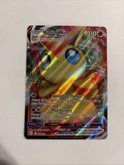 Pokemon TCG Victini VMAX Sword & Shield Holo Ultra Rare Card 022/163 TCG NM - Image 1