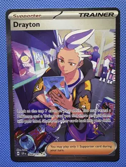 Pokemon Drayton 244/191 Special Illustration Rare SIR - Surging Sparks TCG - Image 1