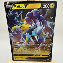 Pokemon TCG Raikou v Holo Card Brilliant Stars 048/172 NM - Image 1