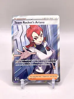 Pokemon TCG Destined Rivals Team Rockets Ariana Trainer Full Art Ultra Rare - Image 1
