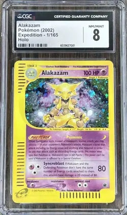 Pokemon Alakazam Expedition Holo #1 CGC 8 - Image 1