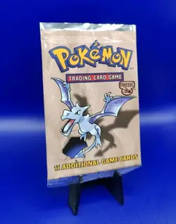 Pokemon Fossil Set EMPTY Booster Pack Aerodactyl Artwork Vintage WOTC 1999 #2 - Image 2