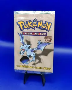 Pokemon Fossil Set EMPTY Booster Pack Aerodactyl Artwork Vintage WOTC 1999 #2 - Image 3