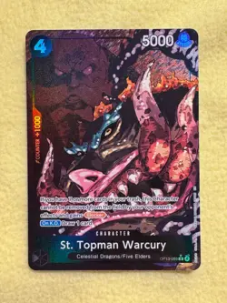 St. Topman Warcury Alt Art OP13-089 Carrying On His Will One Piece TCG - Image 1