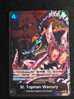 St. Topman Warcury Alt Art OP13-089 Carrying On His Will One Piece TCG - Image 1