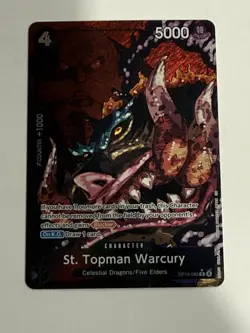 St. Topman Warcury Alt Art OP13-089 Carrying On His Will One Piece TCG - Image 1