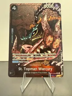 St. Topman Warcury Alt Art OP13-089 Carrying On His Will One Piece TCG - Image 1