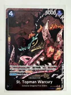 St. Topman Warcury Alt Art OP13-089 Carrying On His Will One Piece TCG - Image 1
