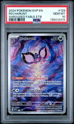 2024 POKEMON SVP EN-SV BLACK STAR PROMO #129 PECHARUNT PSA 10 - Image 1