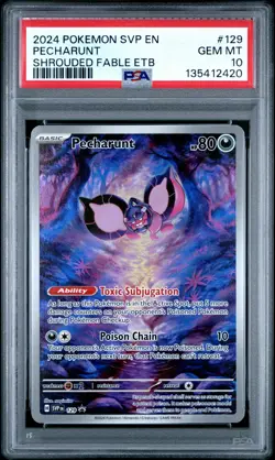 2024 POKEMON SVP EN-SV BLACK STAR PROMO #129 PECHARUNT PSA 10 - Image 1